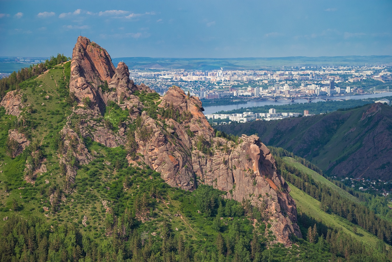 Енисей и горы Красноярск